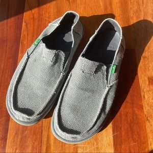 Grey Mens Sanuk Vagabond shoe size 10